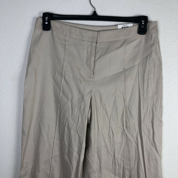 Alfani Women's Dress Pants Beige Size 10 Wide Leg Stretch Trousers - Picture 2 of 7